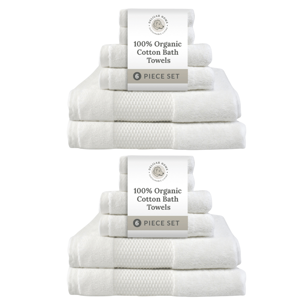 100% Organic Cotton Bath Towels Collection - EcoStuff