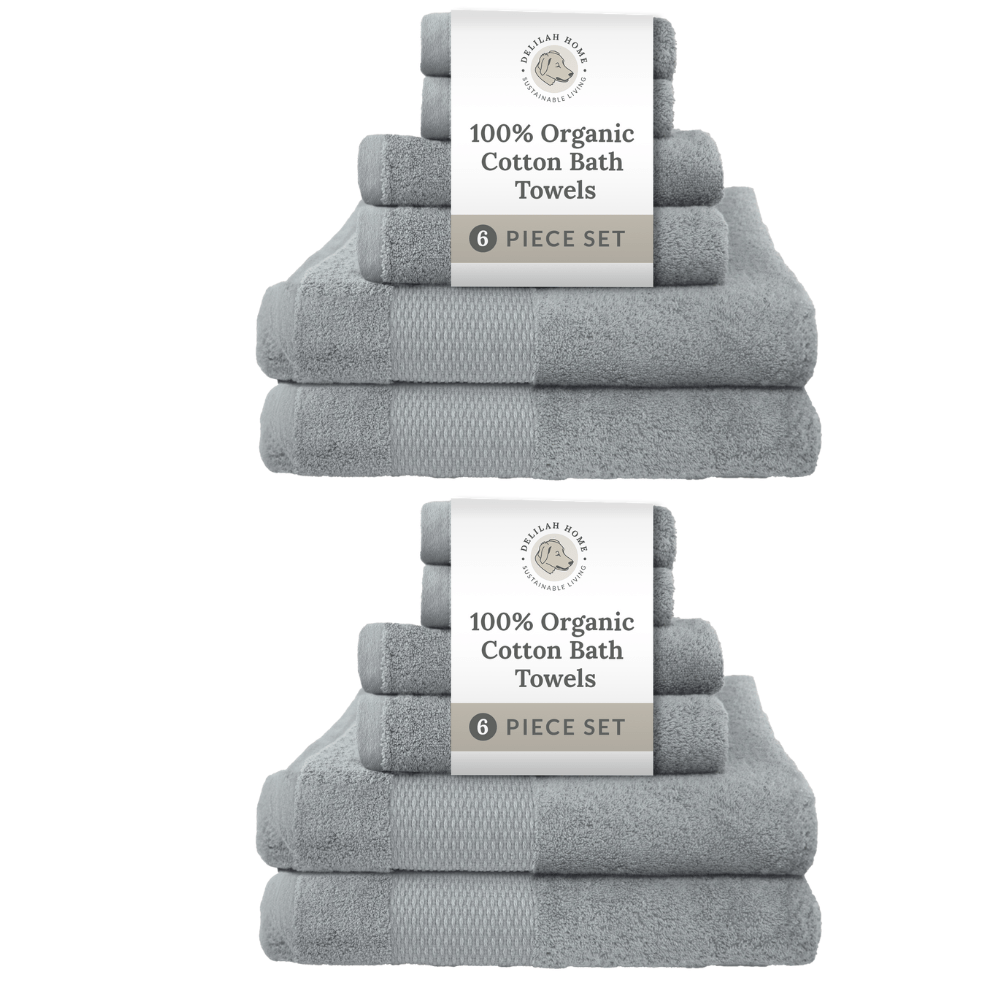 100% Organic Cotton Bath Towels Collection - EcoStuff