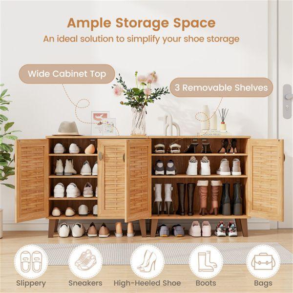 4-Tier Shoe Cabinet Storage Organizer - EcoStuff