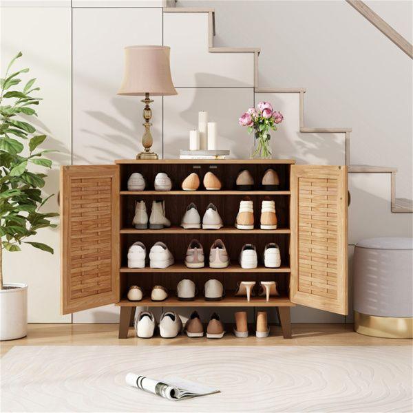 4-Tier Shoe Cabinet Storage Organizer - EcoStuff