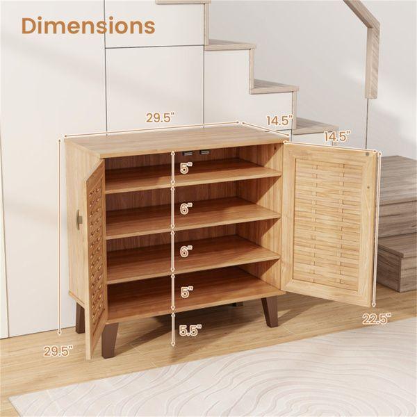 4-Tier Shoe Cabinet Storage Organizer - EcoStuff