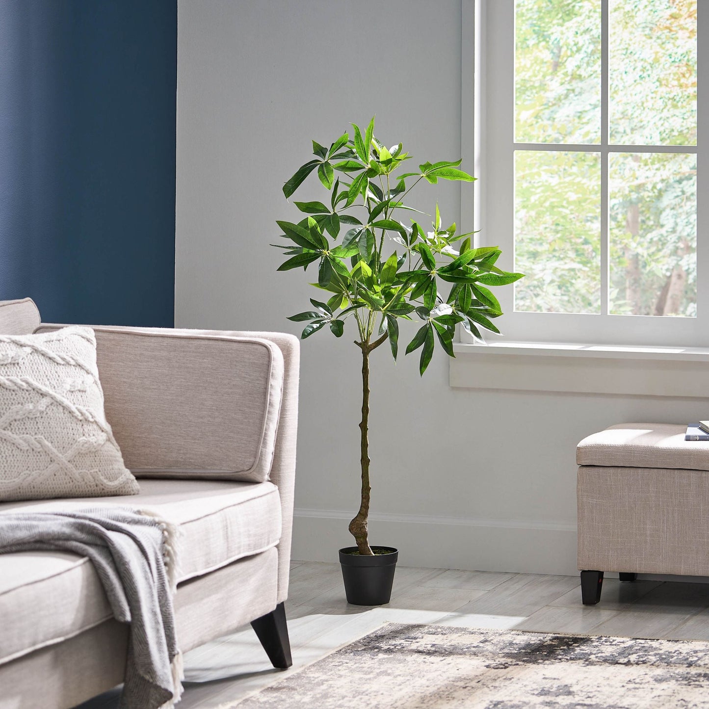 47.2 Inch Artificial Money Tree Pachira Plants - EcoStuff