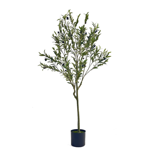 59 Inch Large Artificial Olive Tree Plant - EcoStuff