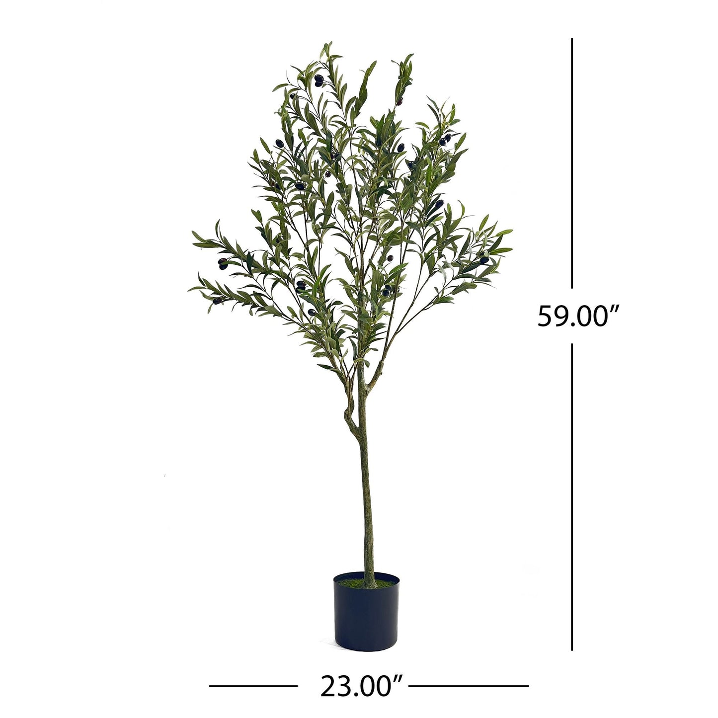 59 Inch Large Artificial Olive Tree Plant - EcoStuff