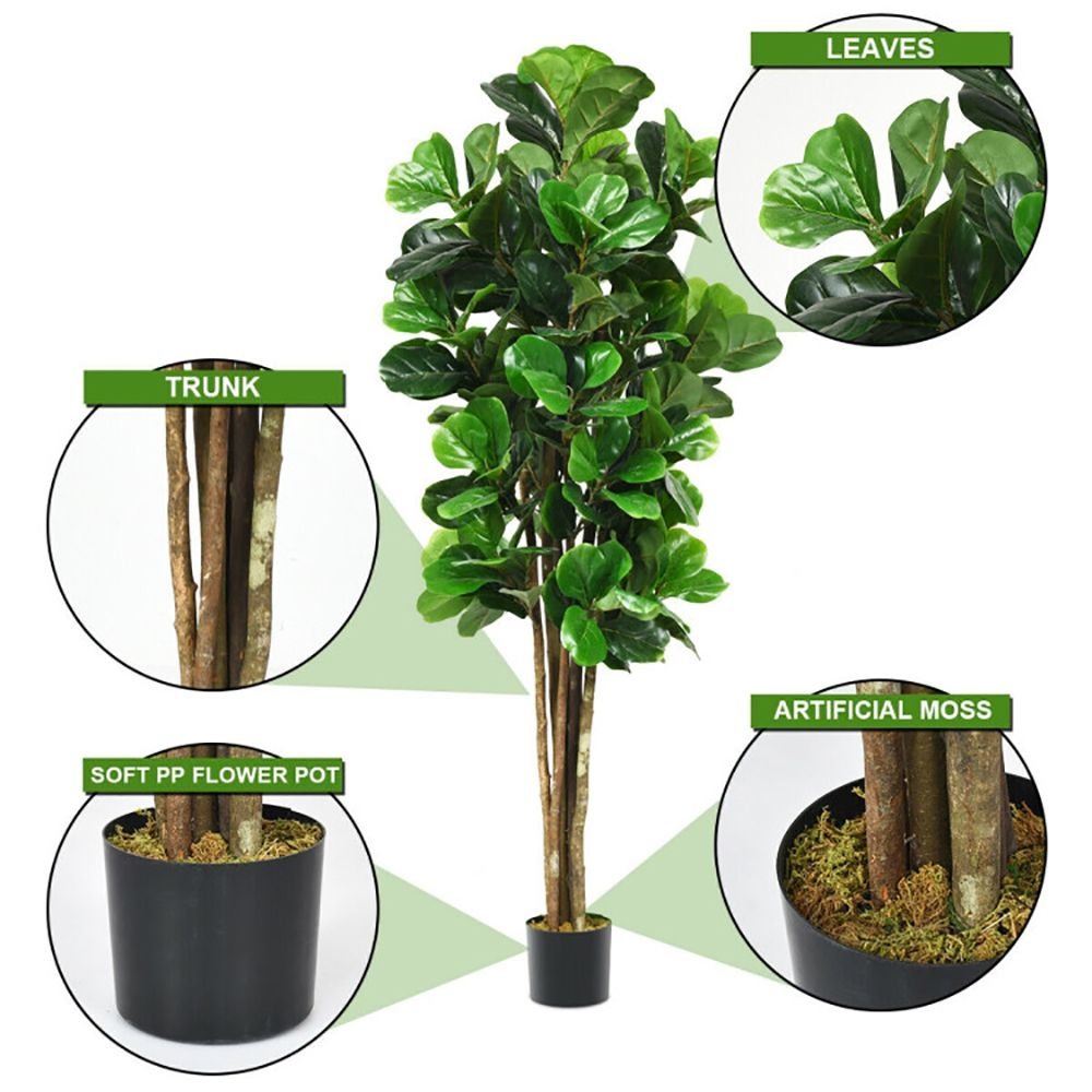 6ft Indoor and Outdoor Artificial Green Plant - EcoStuff
