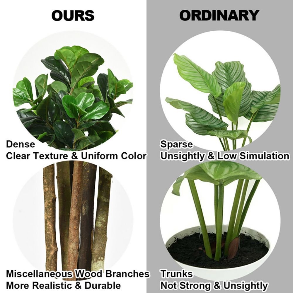 6ft Indoor and Outdoor Artificial Green Plant - EcoStuff