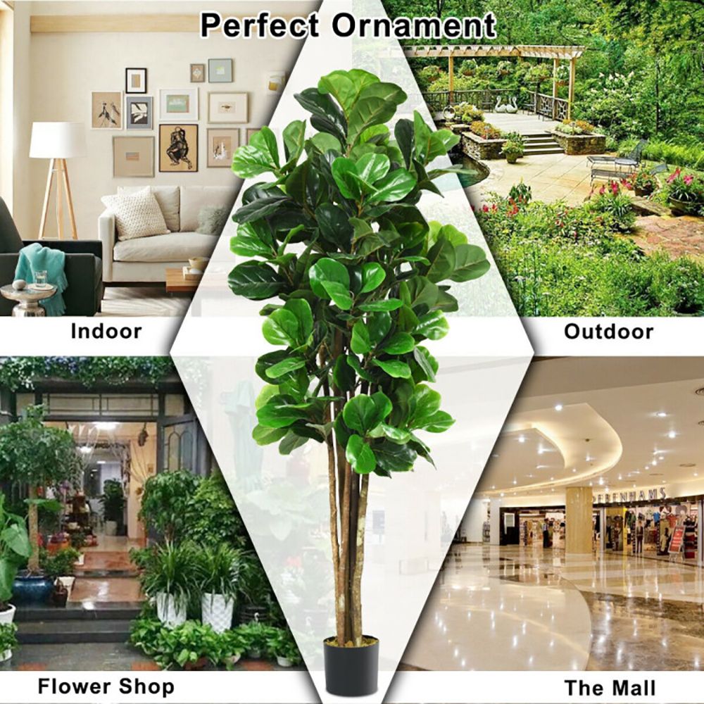 6ft Indoor and Outdoor Artificial Green Plant - EcoStuff