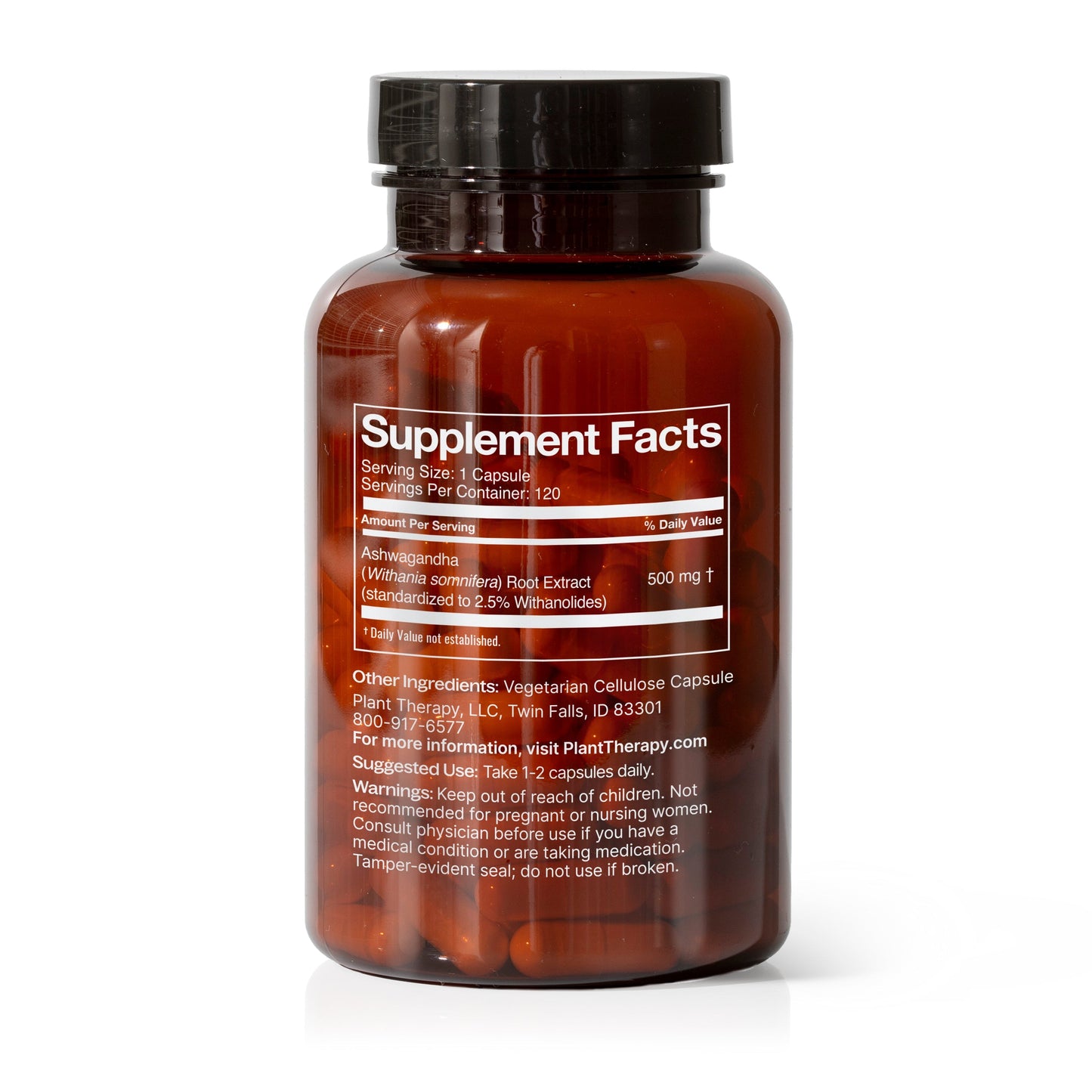 Ashwagandha Herbal Supplement - 120 Capsules - EcoStuff