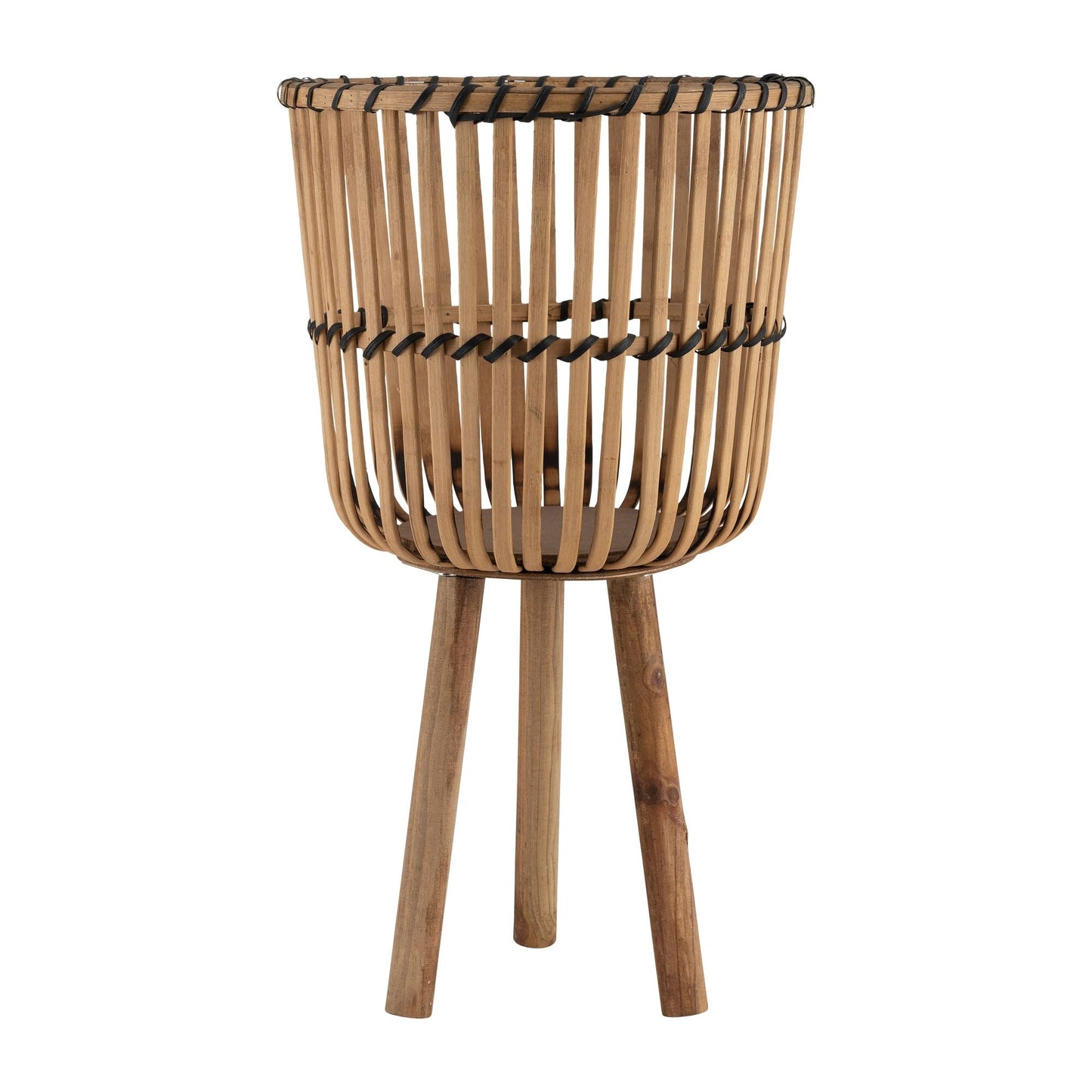 Bamboo Footed Planters Set of Three 11/13/15", NATURAL - EcoStuff