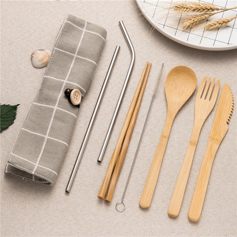 Eco-Friendly Bamboo Cutlery Set - EcoStuff