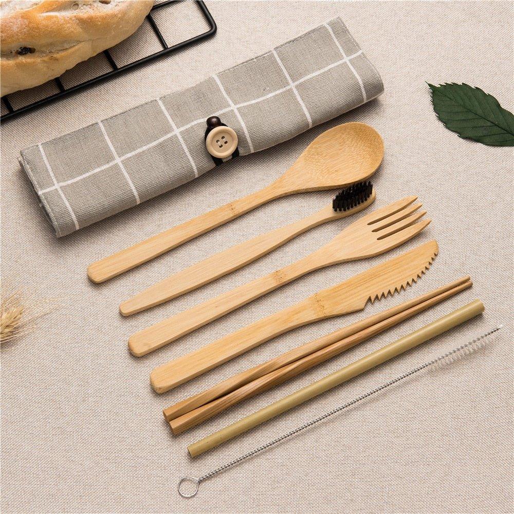 Eco-Friendly Bamboo Cutlery Set - EcoStuff