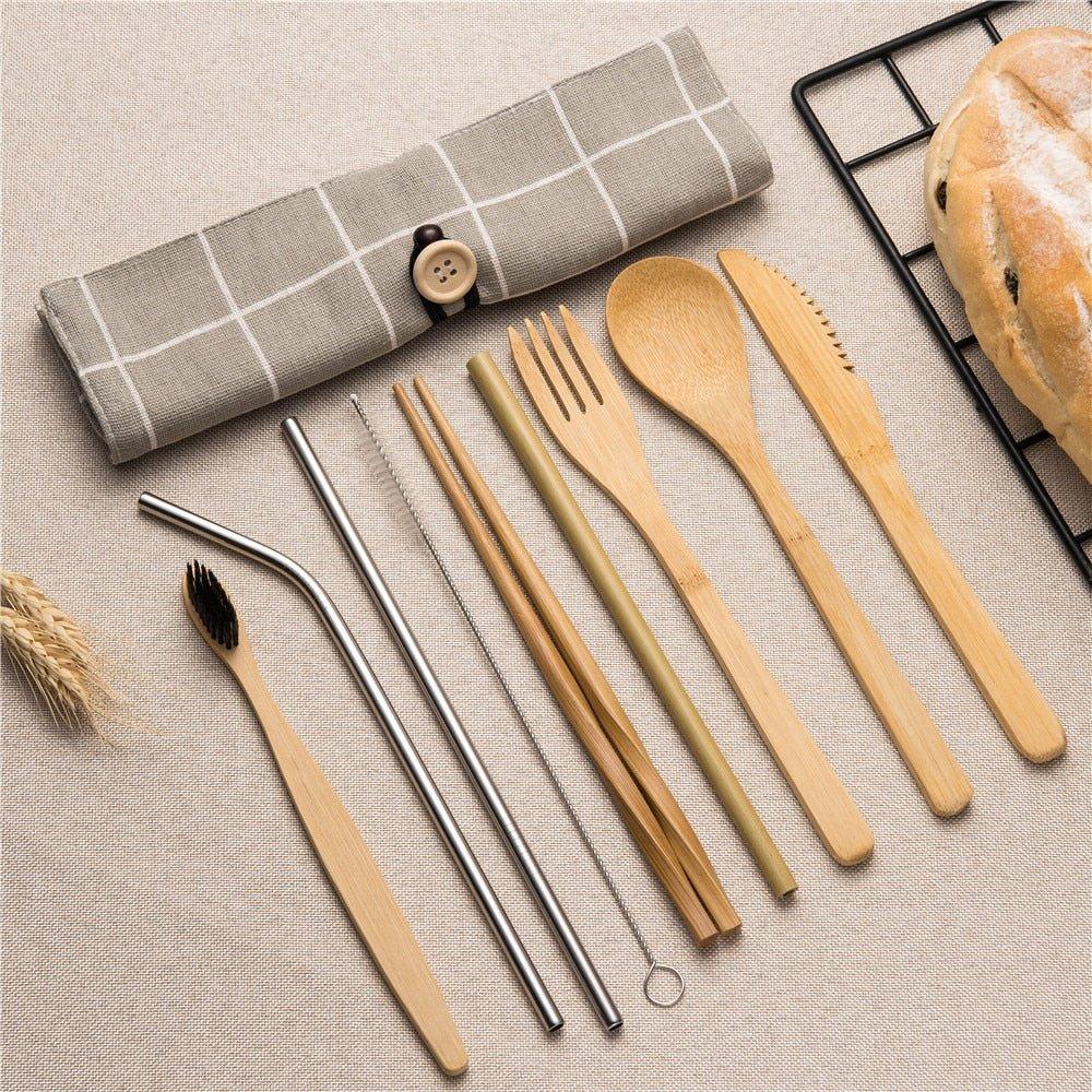 Eco-Friendly Bamboo Cutlery Set - EcoStuff