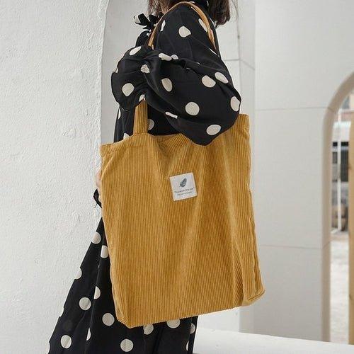 Sustainable Corduroy Tote Bag - EcoStuff