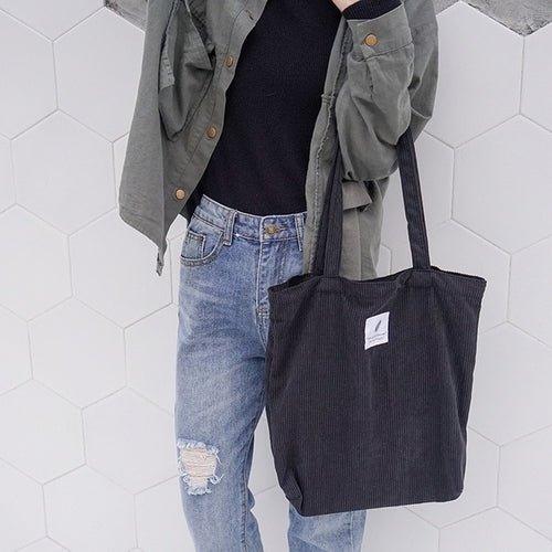 Sustainable Corduroy Tote Bag - EcoStuff
