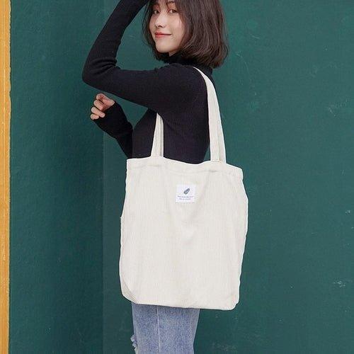 Sustainable Corduroy Tote Bag - EcoStuff