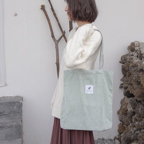 Sustainable Corduroy Tote Bag - EcoStuff