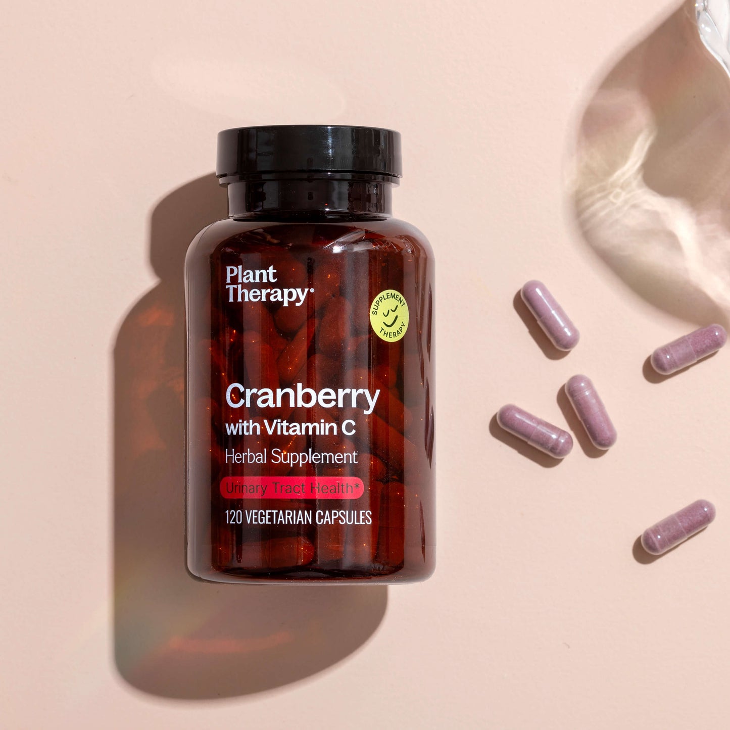 Cranberry with Vitamin C Herbal Supplement - 120 Capsules - EcoStuff