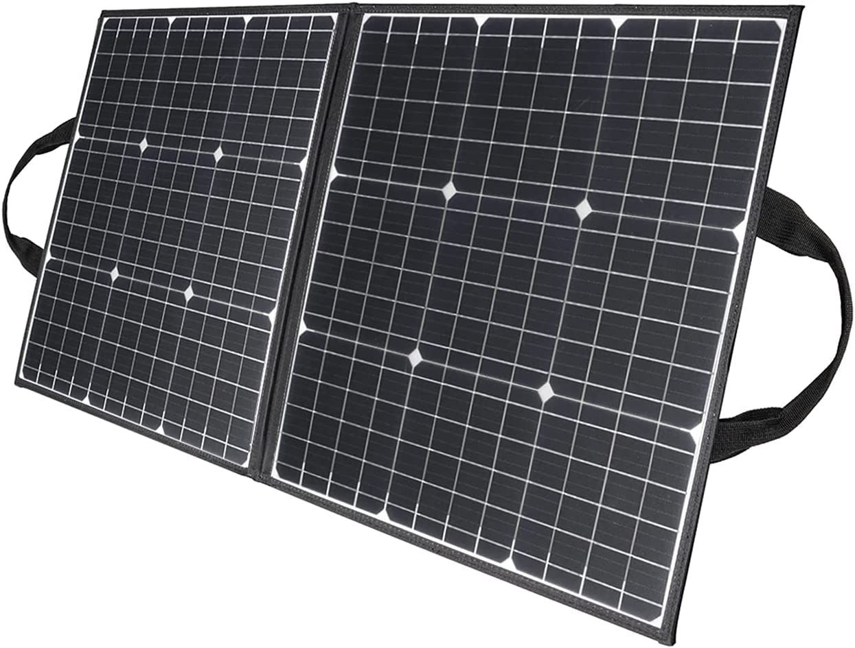 GOFORT 100W 18V Portable Solar Panel; Foldable Solar Charger with 5V USB; QC 3.0; DC Output; Compatible with Solar Generator Power Station Phones Laptops Tablet for Outdoor Camping RV - EcoStuff