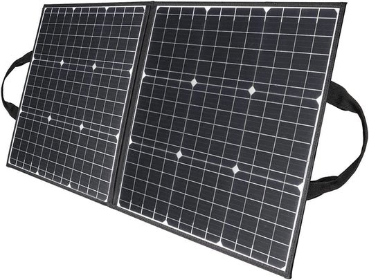 GOFORT 100W 18V Portable Solar Panel; Foldable Solar Charger with 5V USB; QC 3.0; DC Output; Compatible with Solar Generator Power Station Phones Laptops Tablet for Outdoor Camping RV - EcoStuff