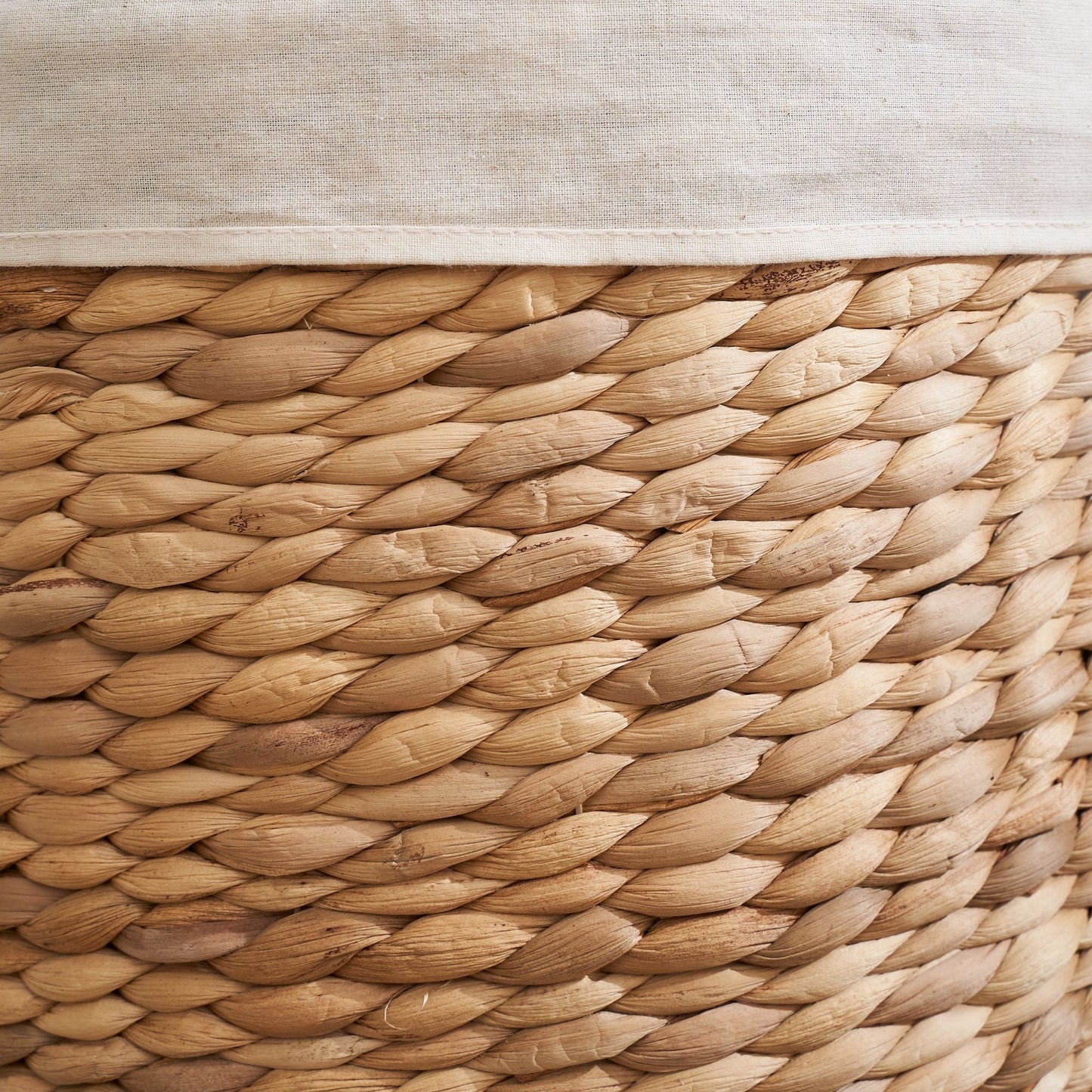 Ludmilla Round Tall Water Hyacinth Woven Wicker Laundry Hamper with Lid - 15" x 15" x 20" - Natural Brown - EcoStuff