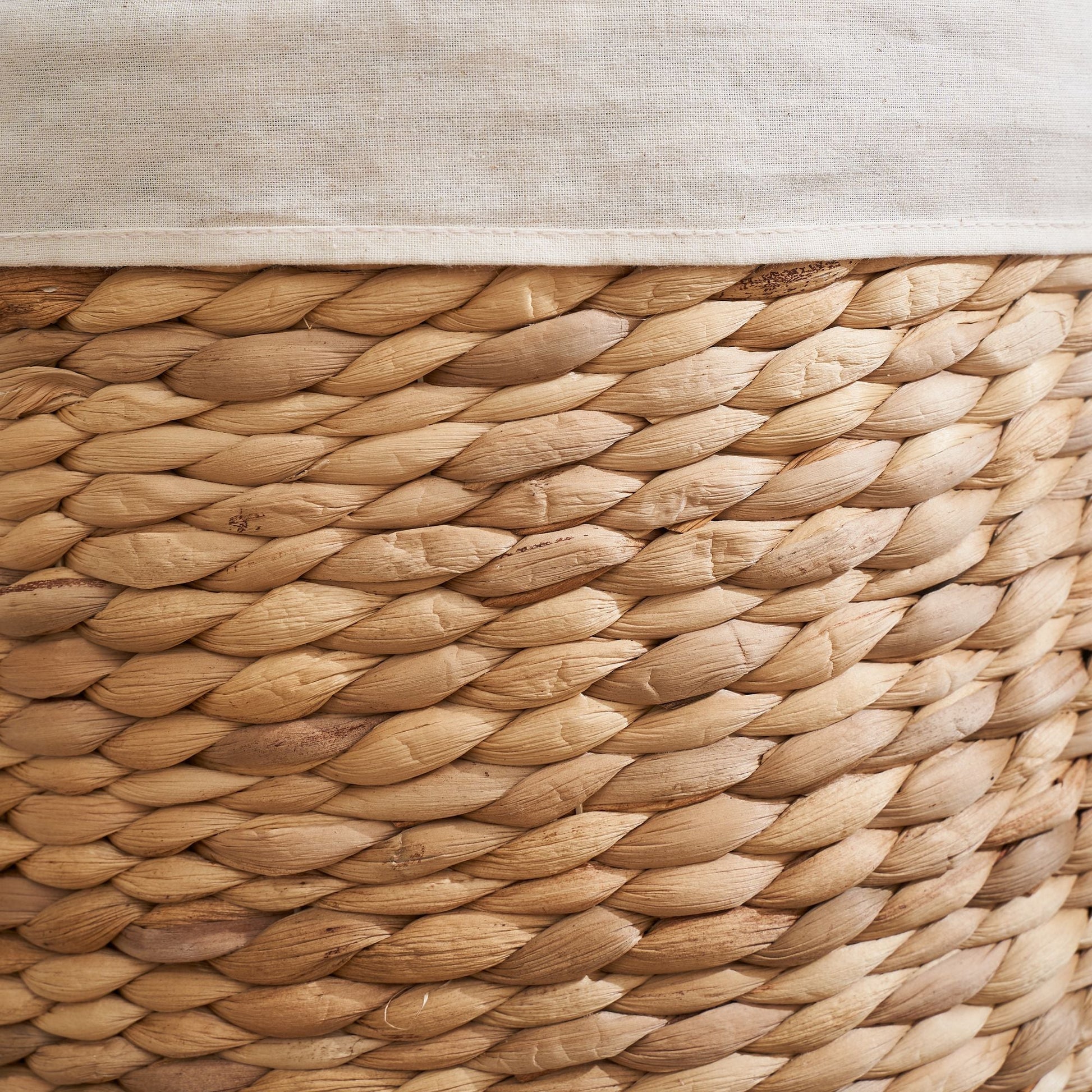 Ludmilla Round Tall Water Hyacinth Woven Wicker Laundry Hamper with Lid - 15" x 15" x 20" - Natural Brown - EcoStuff