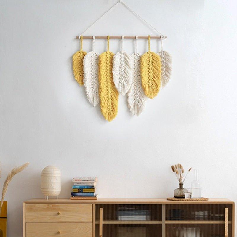Macrame Feather Wall Decor - EcoStuff