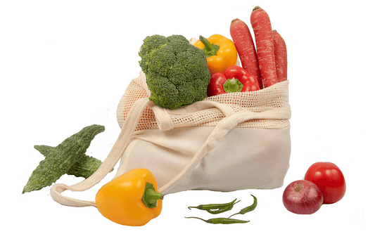 Mesh & Fabric Tote Bag - EcoStuff