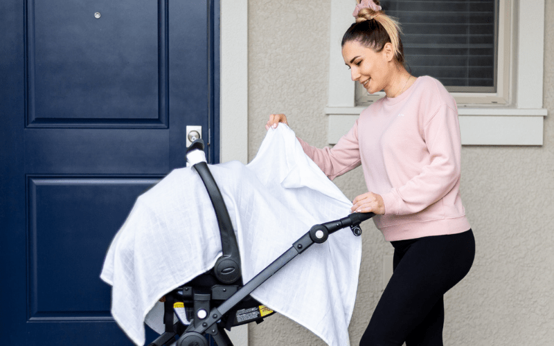 Muslin Car Seat Cover - EcoStuff