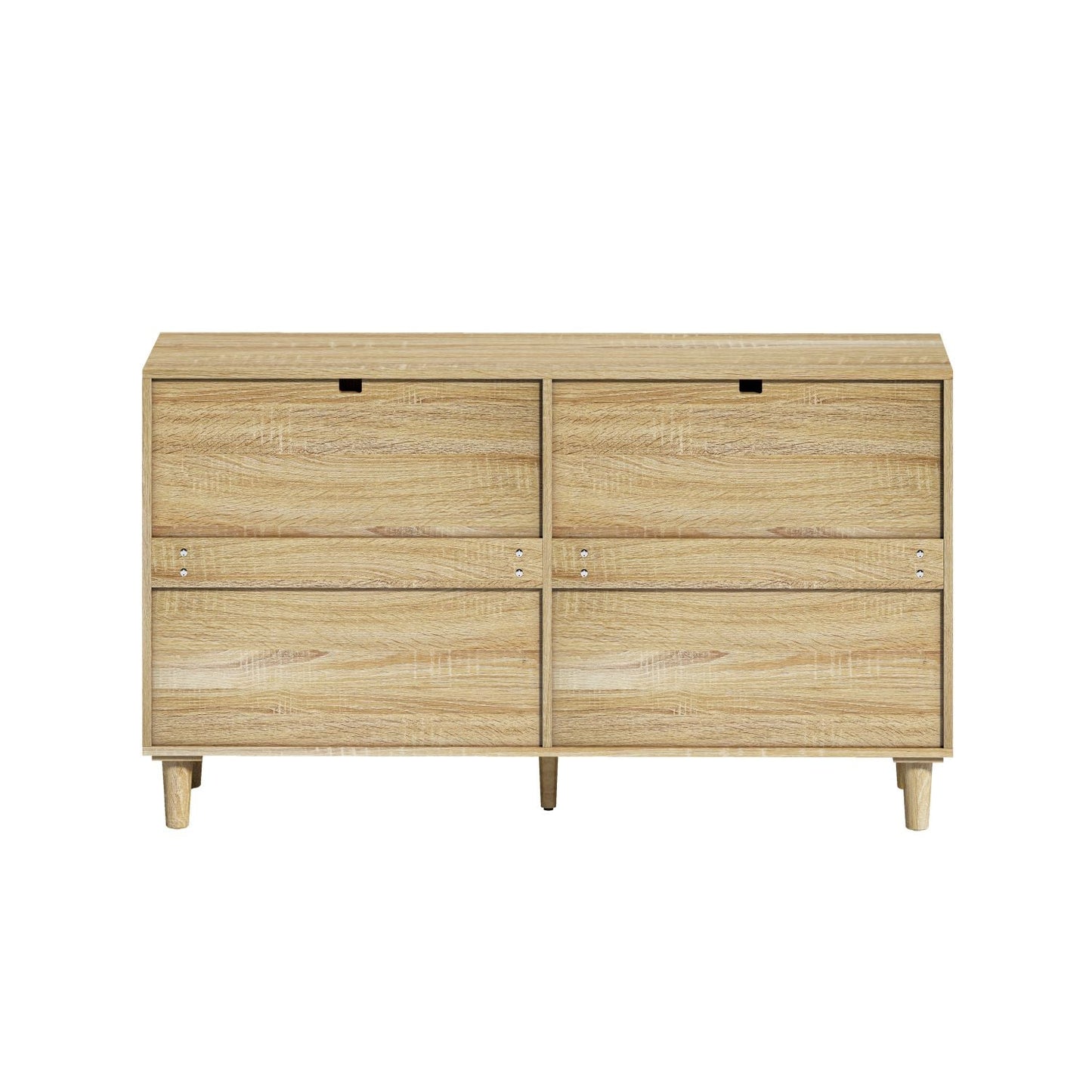 Rattan Dresser with Drawers, 6 Drawer Dresser for Bedroom, 51" - EcoStuff
