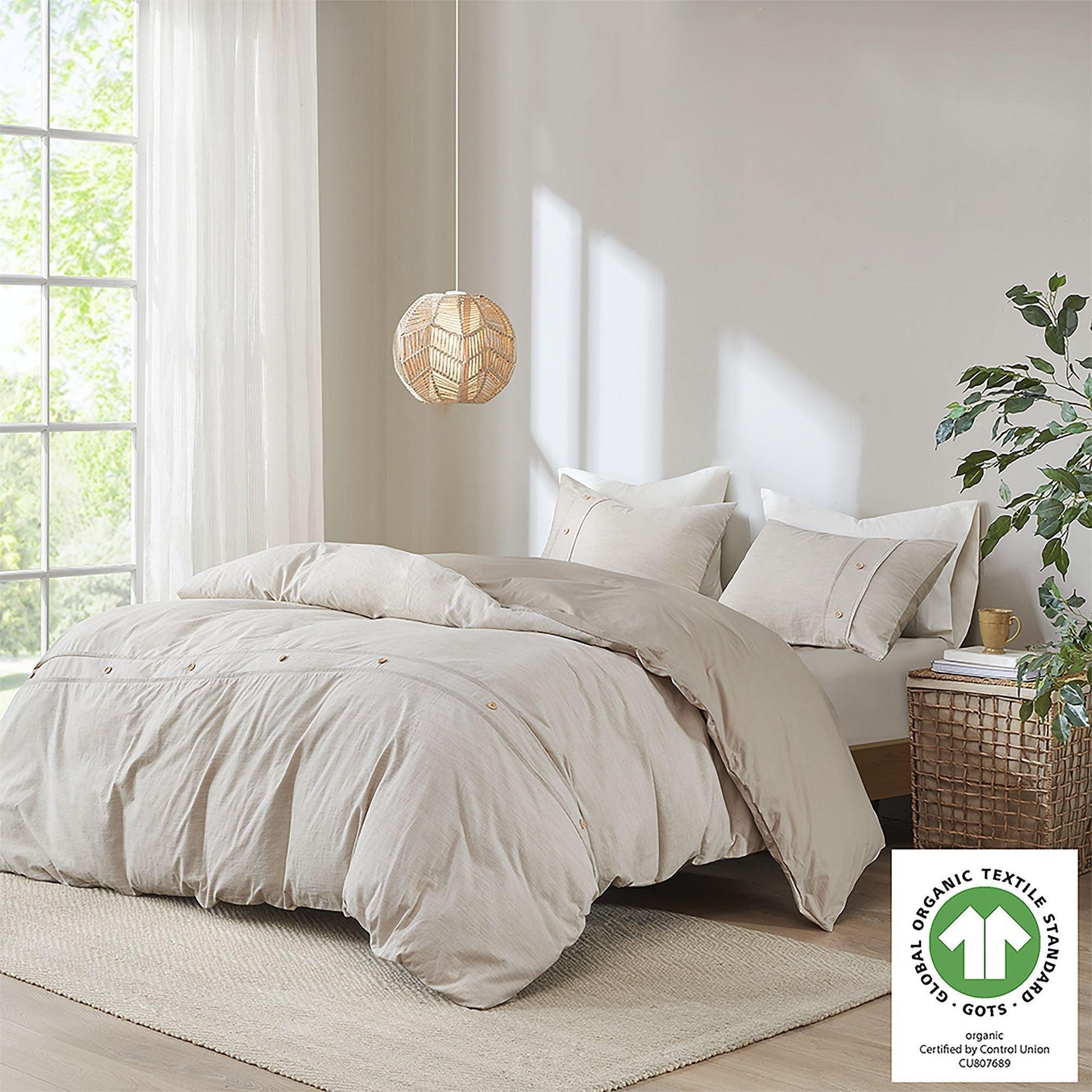 3 Piece Organic Cotton Duvet Cover Set - EcoStuff