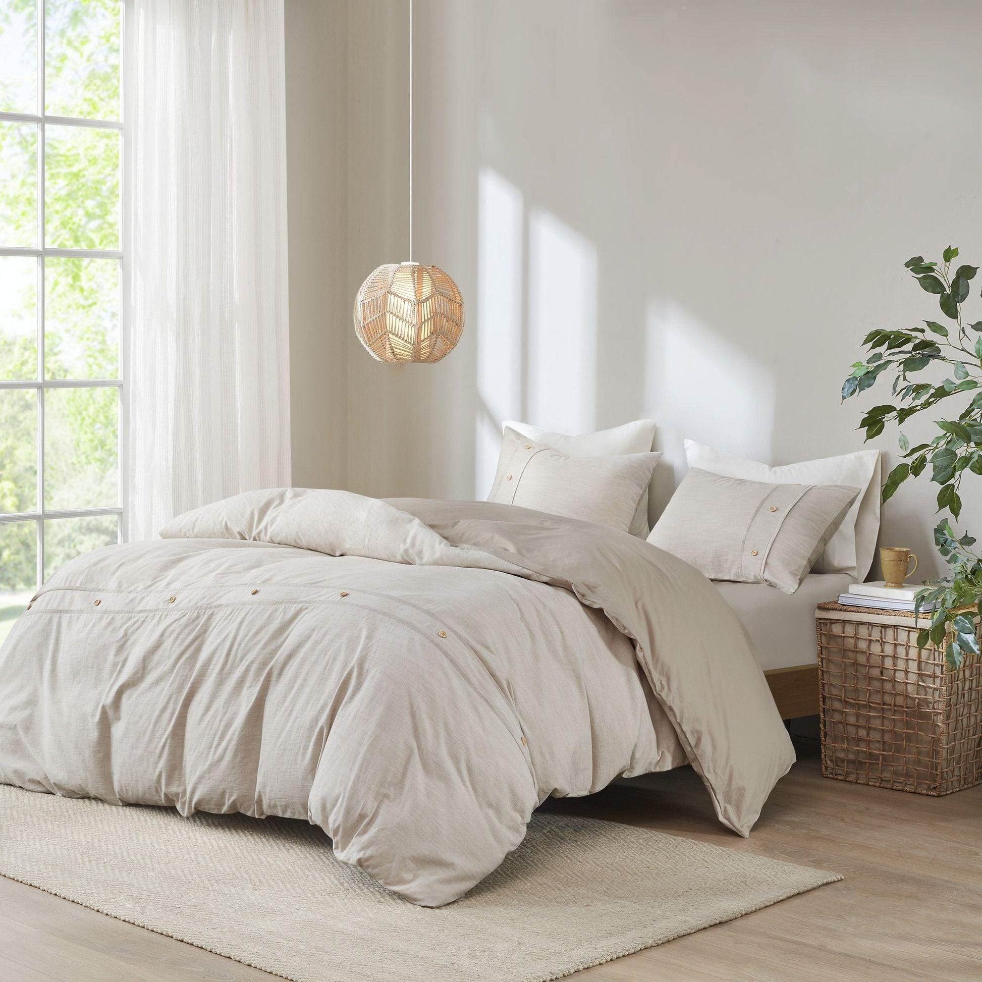 3 Piece Organic Cotton Duvet Cover Set - EcoStuff