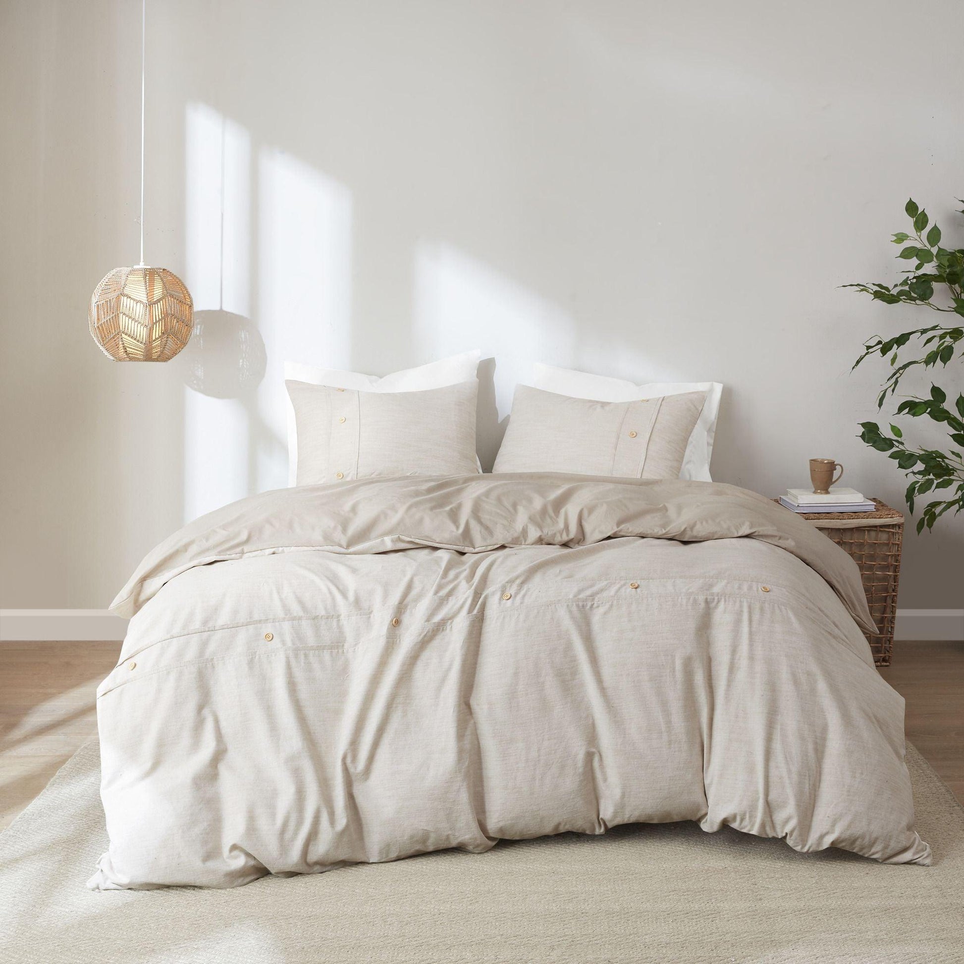 3 Piece Organic Cotton Duvet Cover Set - EcoStuff