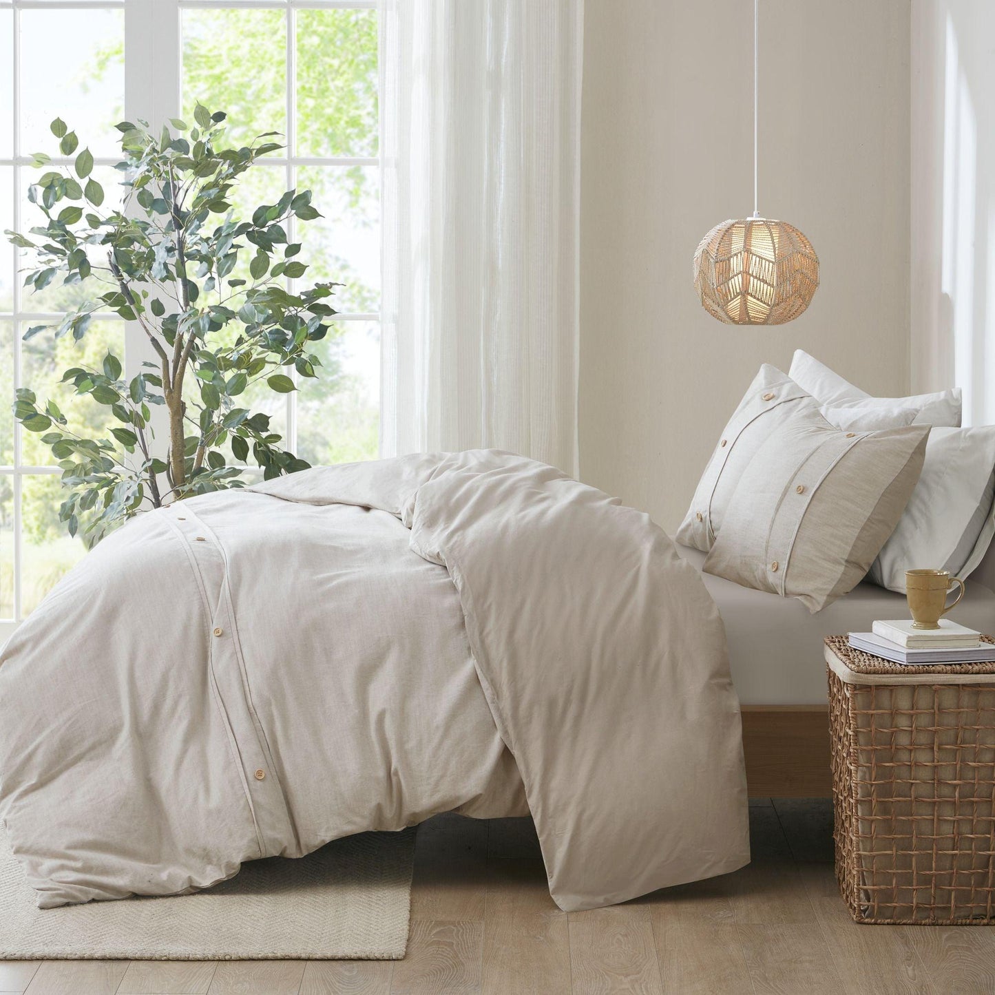 3 Piece Organic Cotton Duvet Cover Set - EcoStuff