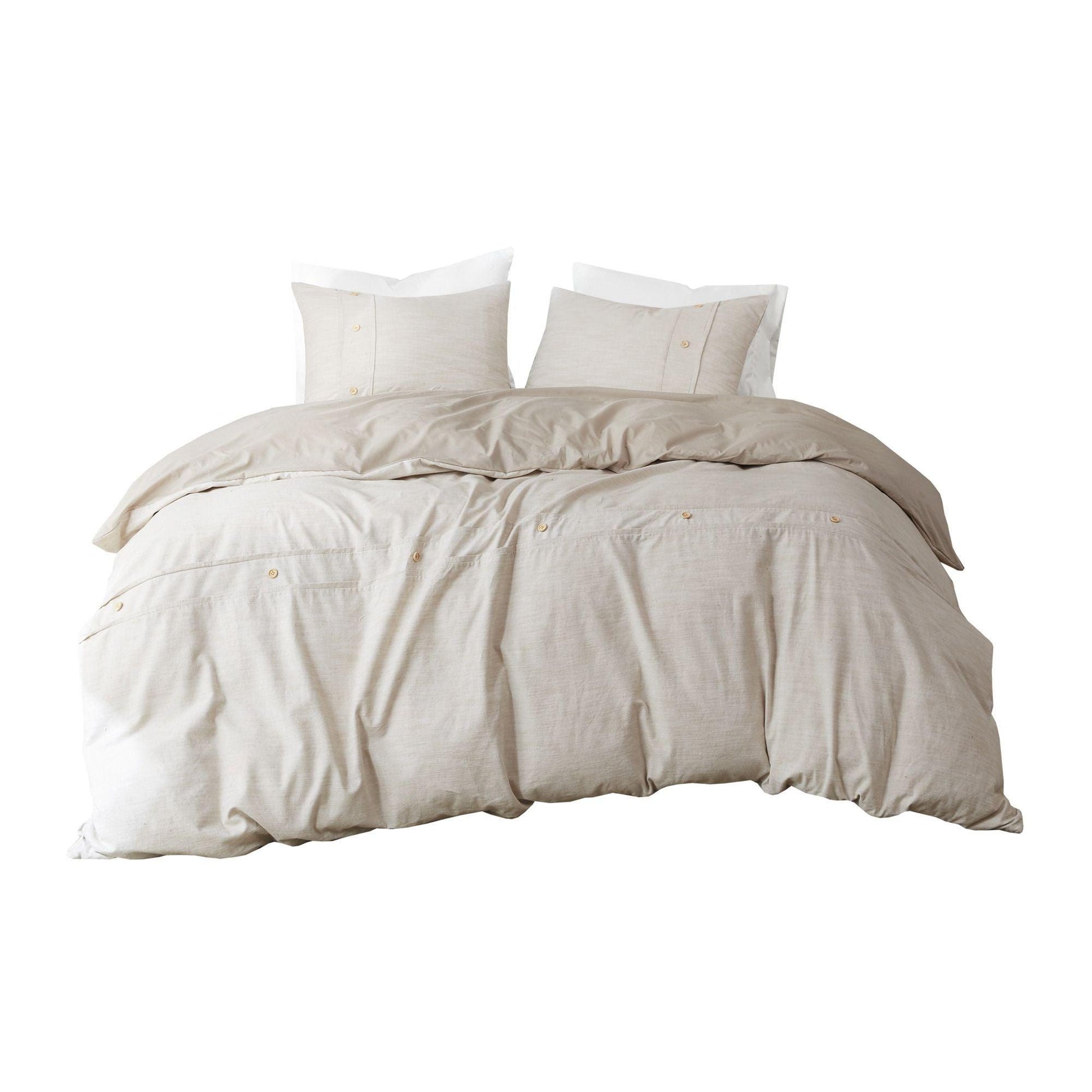 3 Piece Organic Cotton Duvet Cover Set - EcoStuff