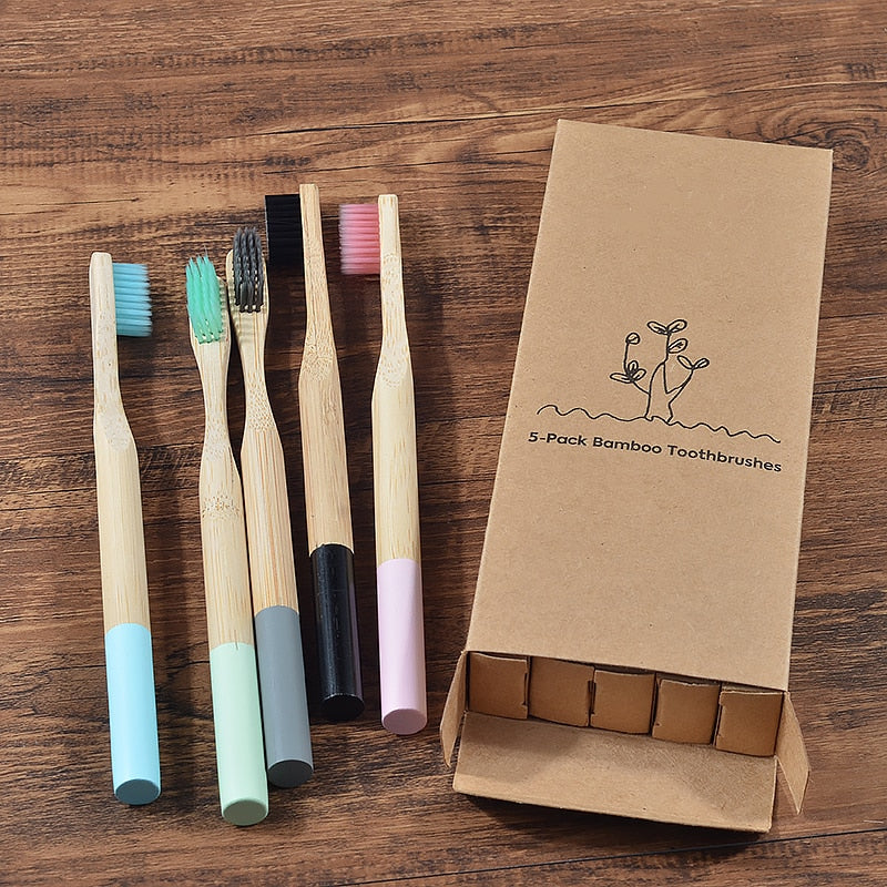 Bamboo Toothbrush Set