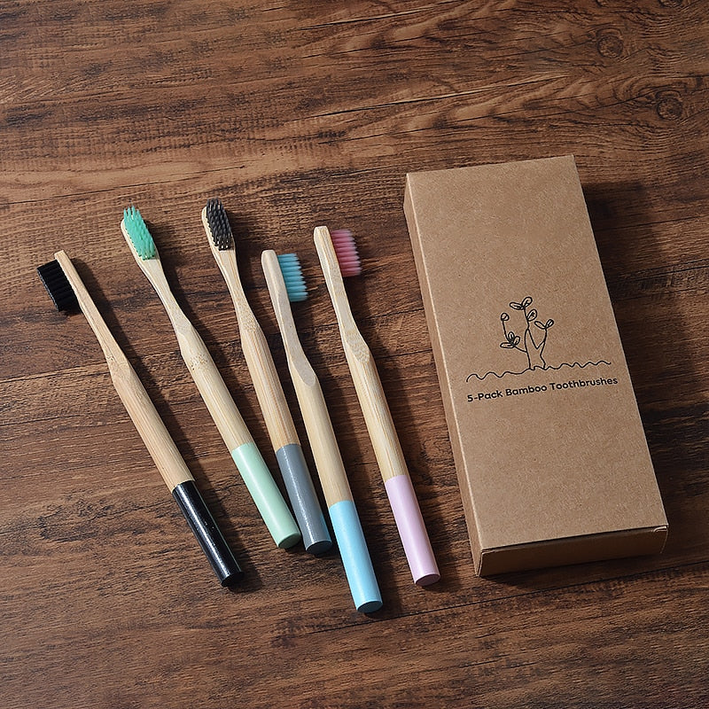 Bamboo Toothbrush Set