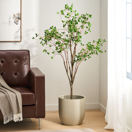 59 Inch Artificial Milan Leaf Bonsai Plant - EcoStuff