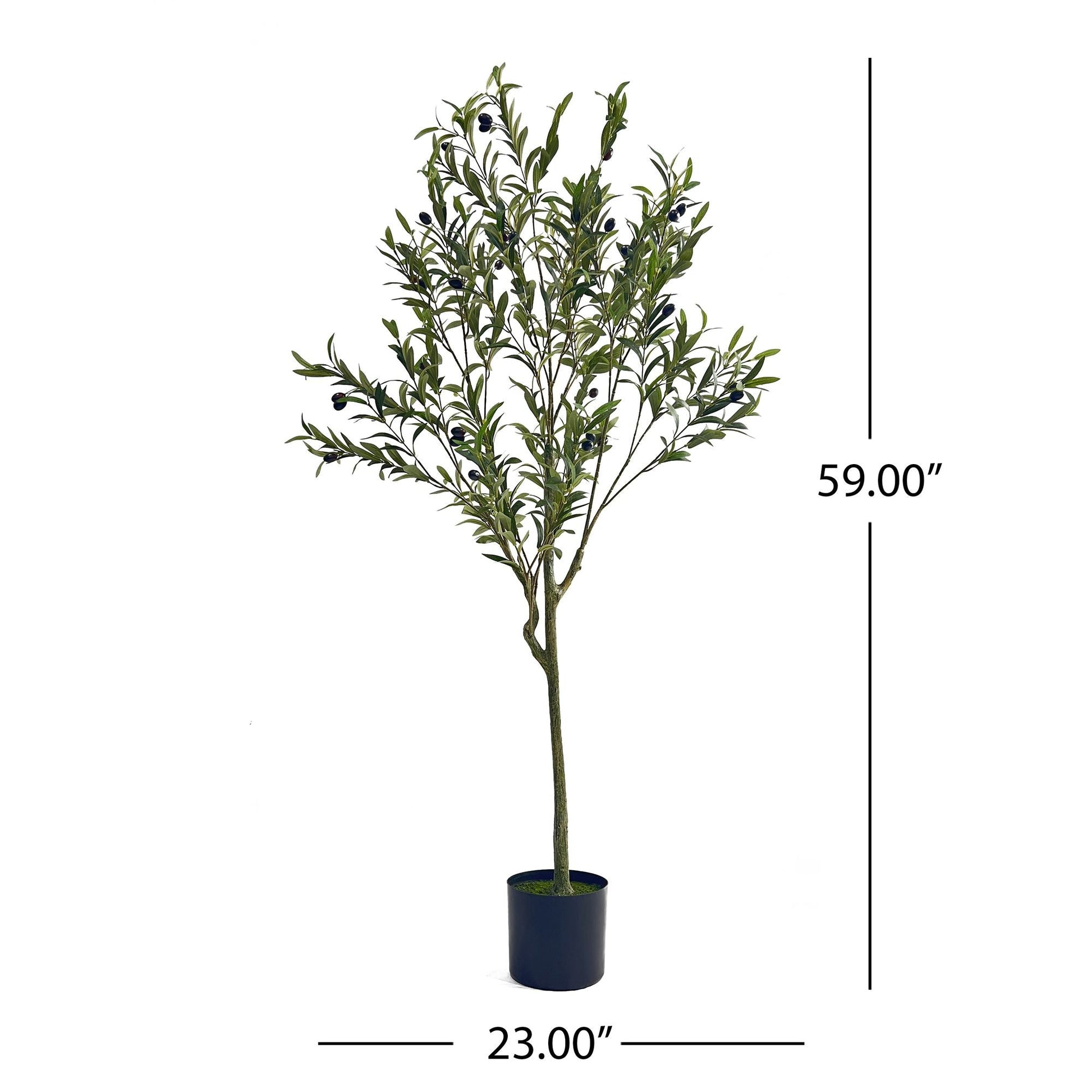 59 Inch Large Artificial Olive Tree Plant - EcoStuff