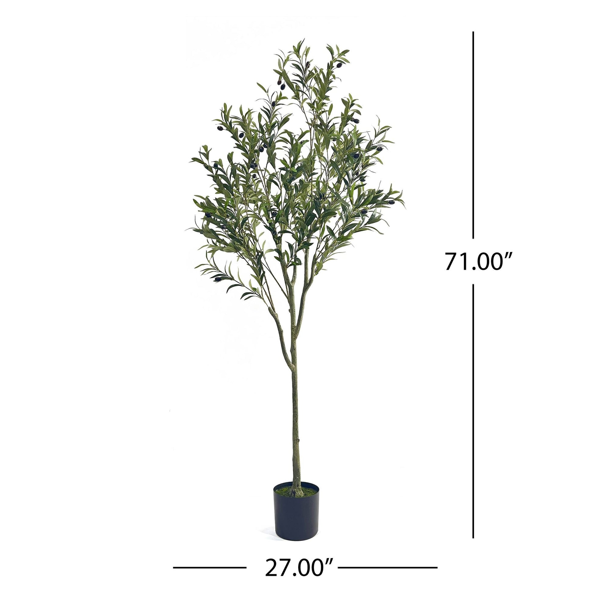 71 Inch Artificial Olive Tree Plant - EcoStuff
