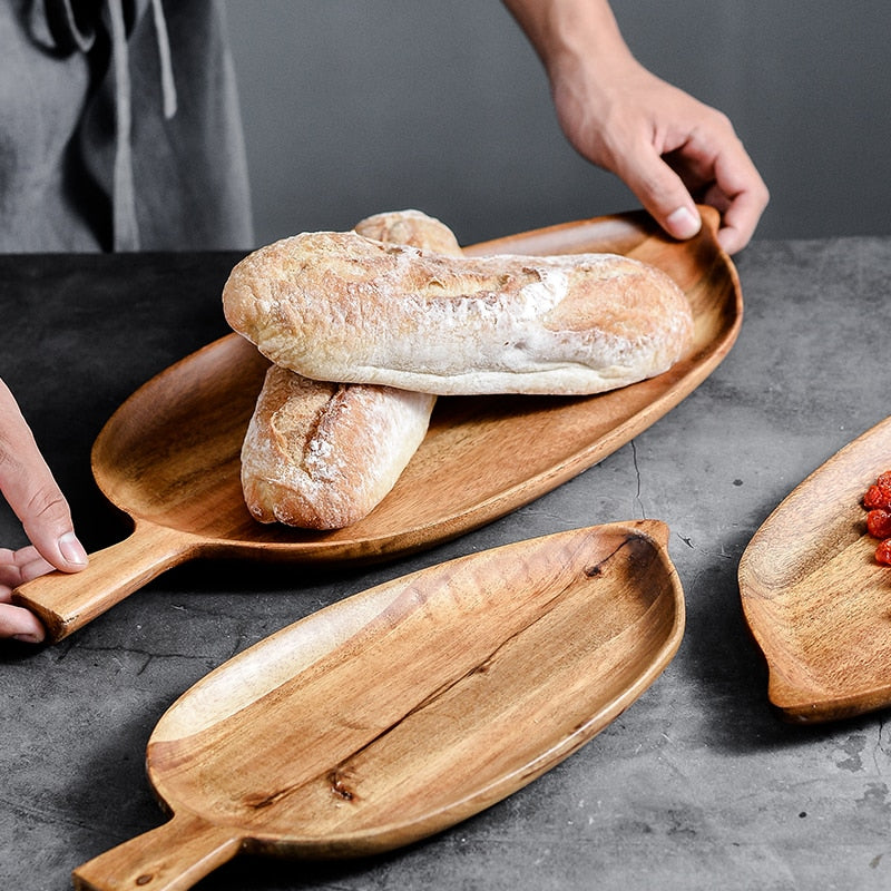 Wooden Leaf Platter