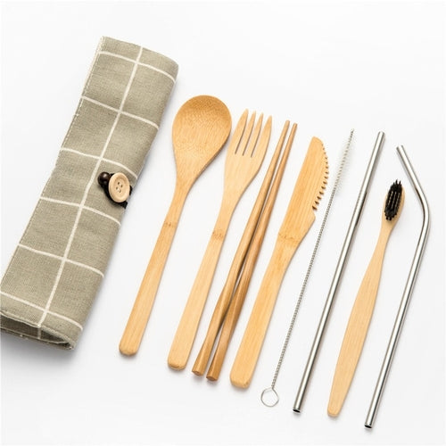 Bamboo Traveling Cutlery Set