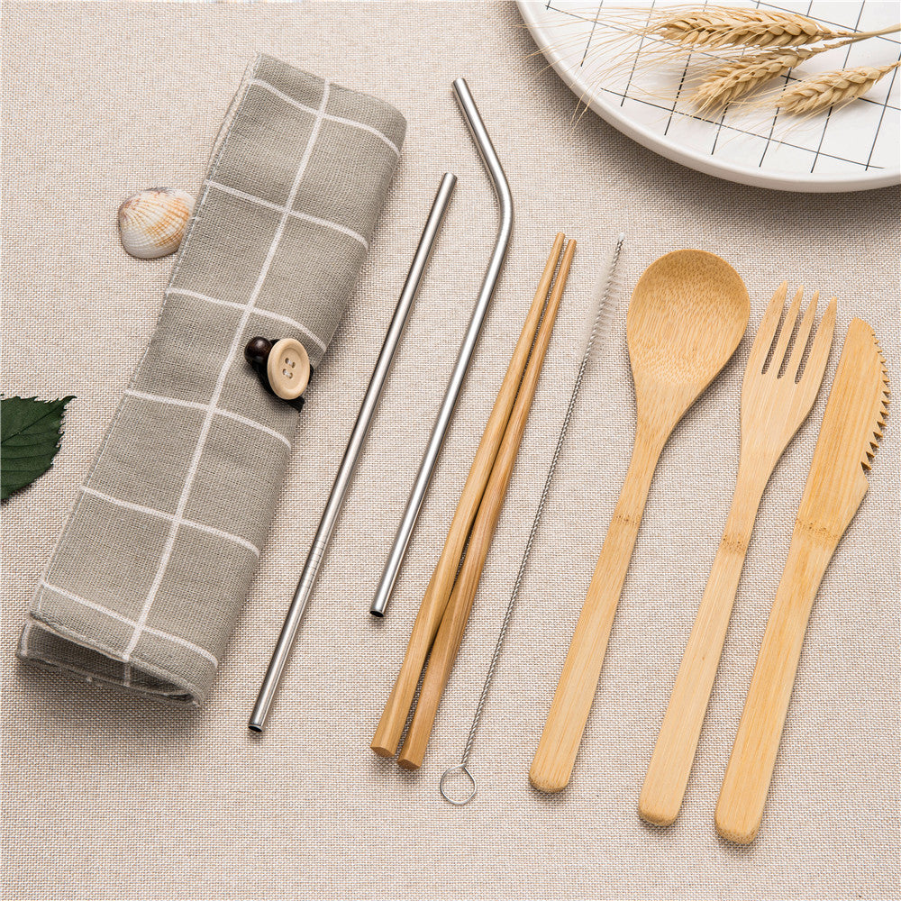 Bamboo Traveling Cutlery Set