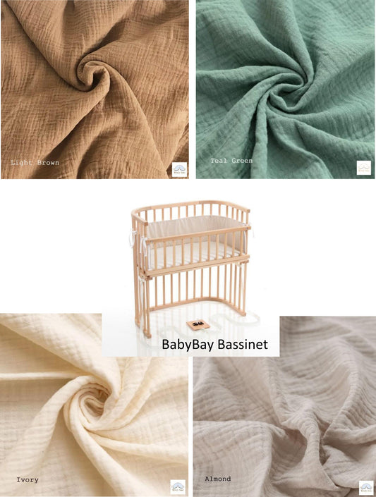 Baby Bay Bassinet Cradle Custom Made Fitted Sheet - Organic Cotton Gauze