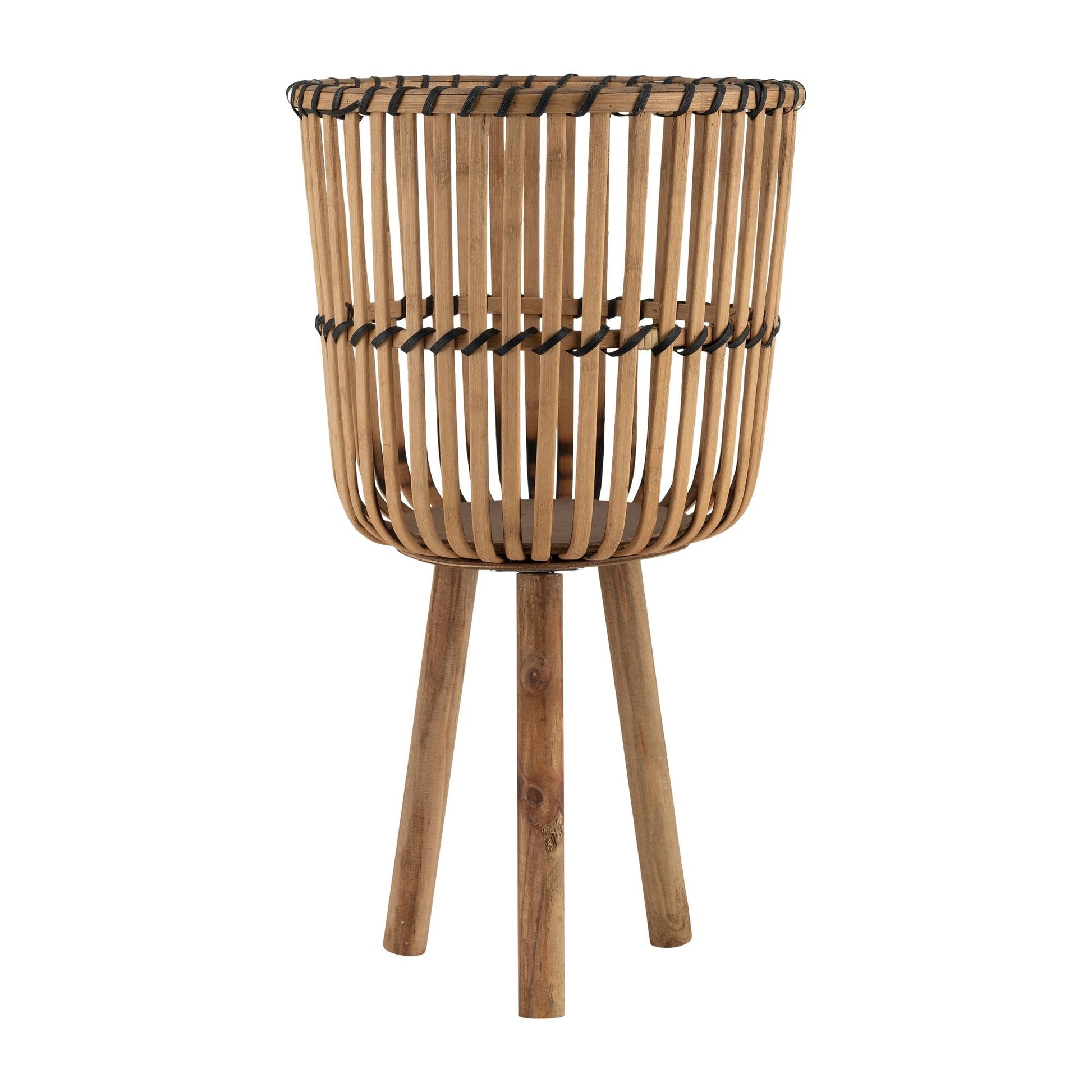 Bamboo Footed Planters Set of Three 11/13/15", NATURAL - EcoStuff