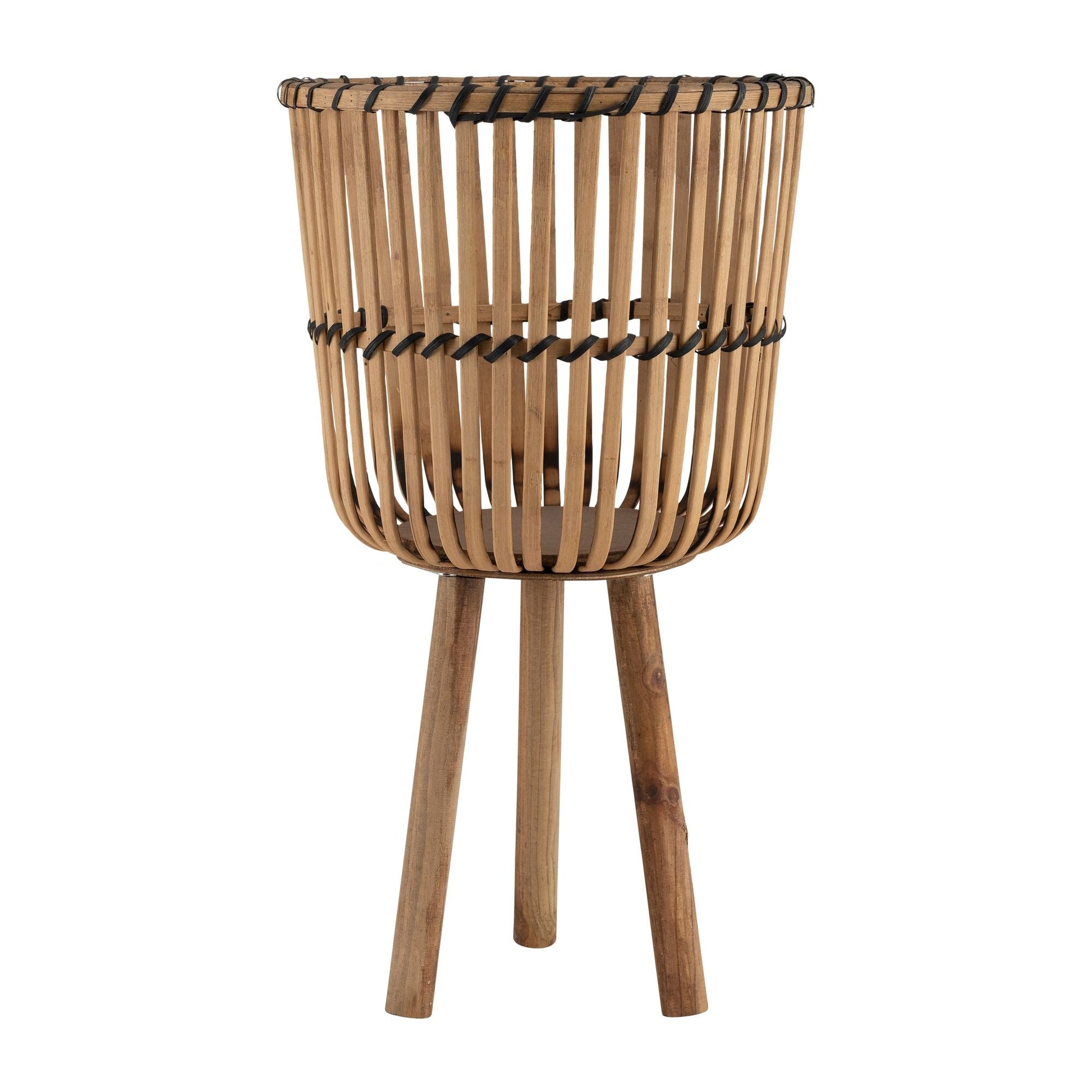 Bamboo Footed Planters Set of Three 11/13/15", NATURAL - EcoStuff