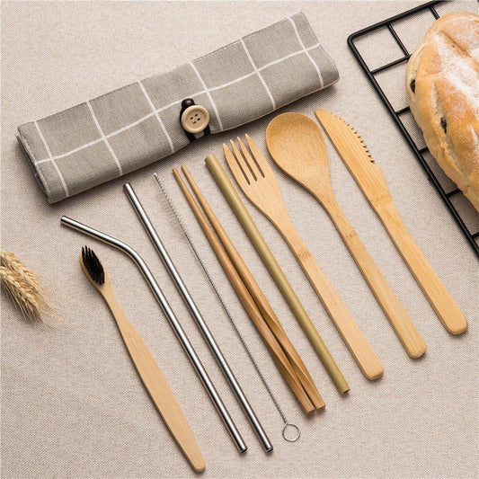 Eco-Friendly Bamboo Cutlery Set - EcoStuff