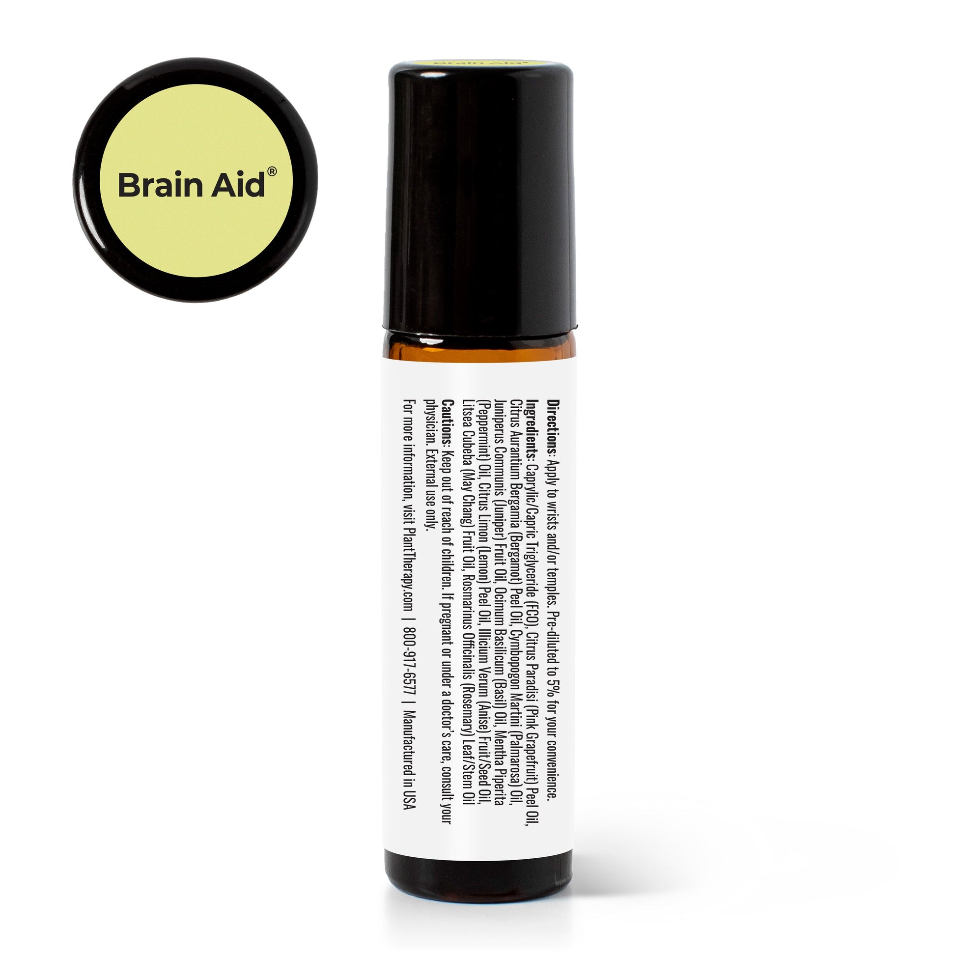 Brain Aid Essential Oil Blend Pre - Diluted Roll - On - EcoStuff