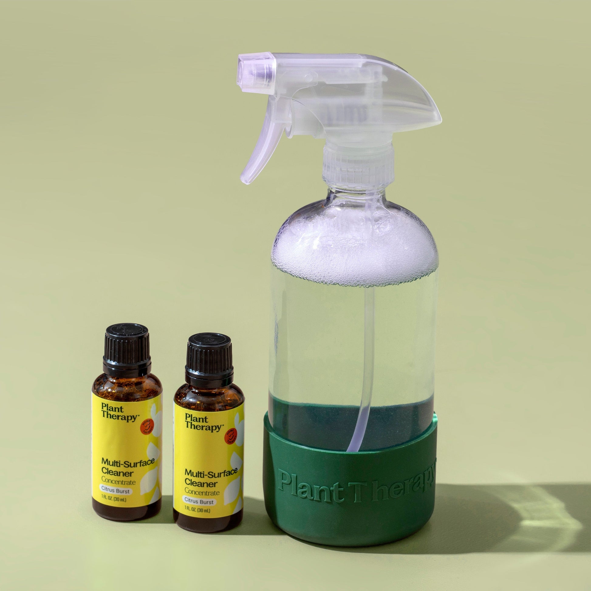 Cleaning Duo: Citrus Burst + Forest Green Sleeve - EcoStuff