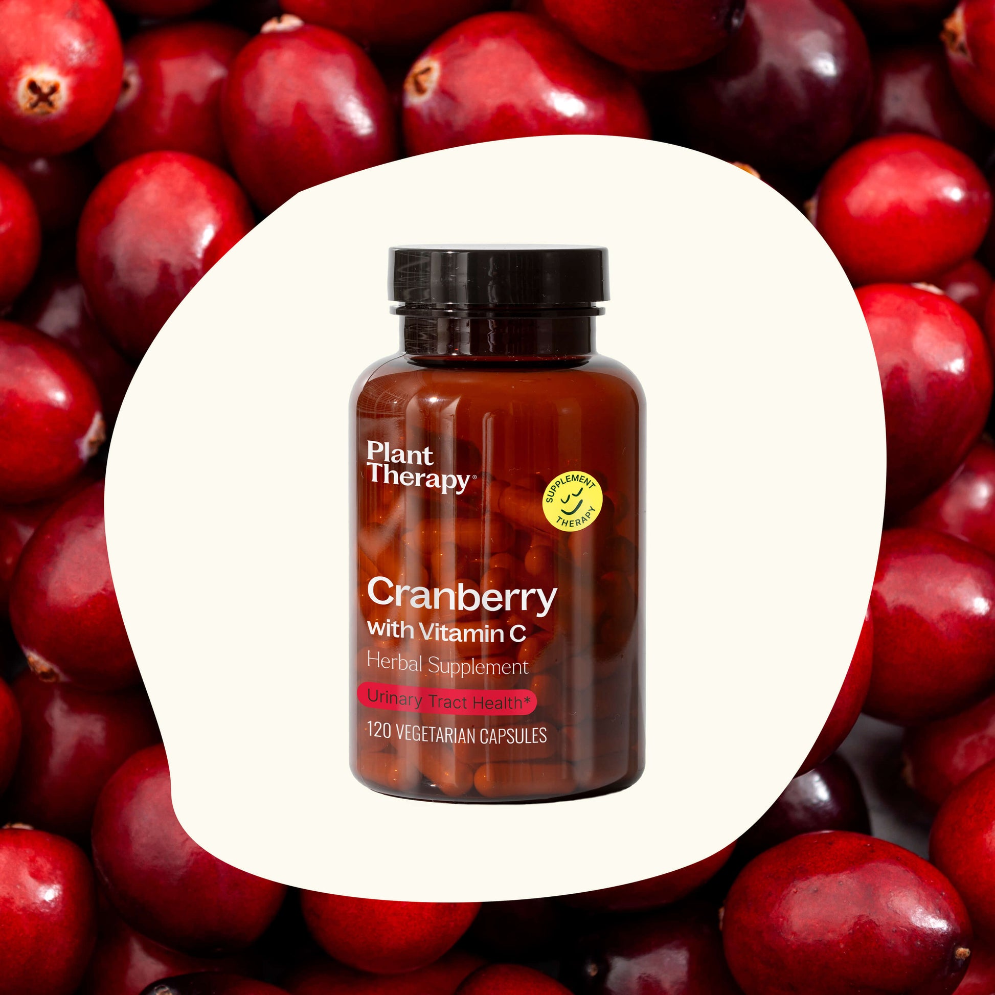 Cranberry with Vitamin C Herbal Supplement - 120 Capsules - EcoStuff