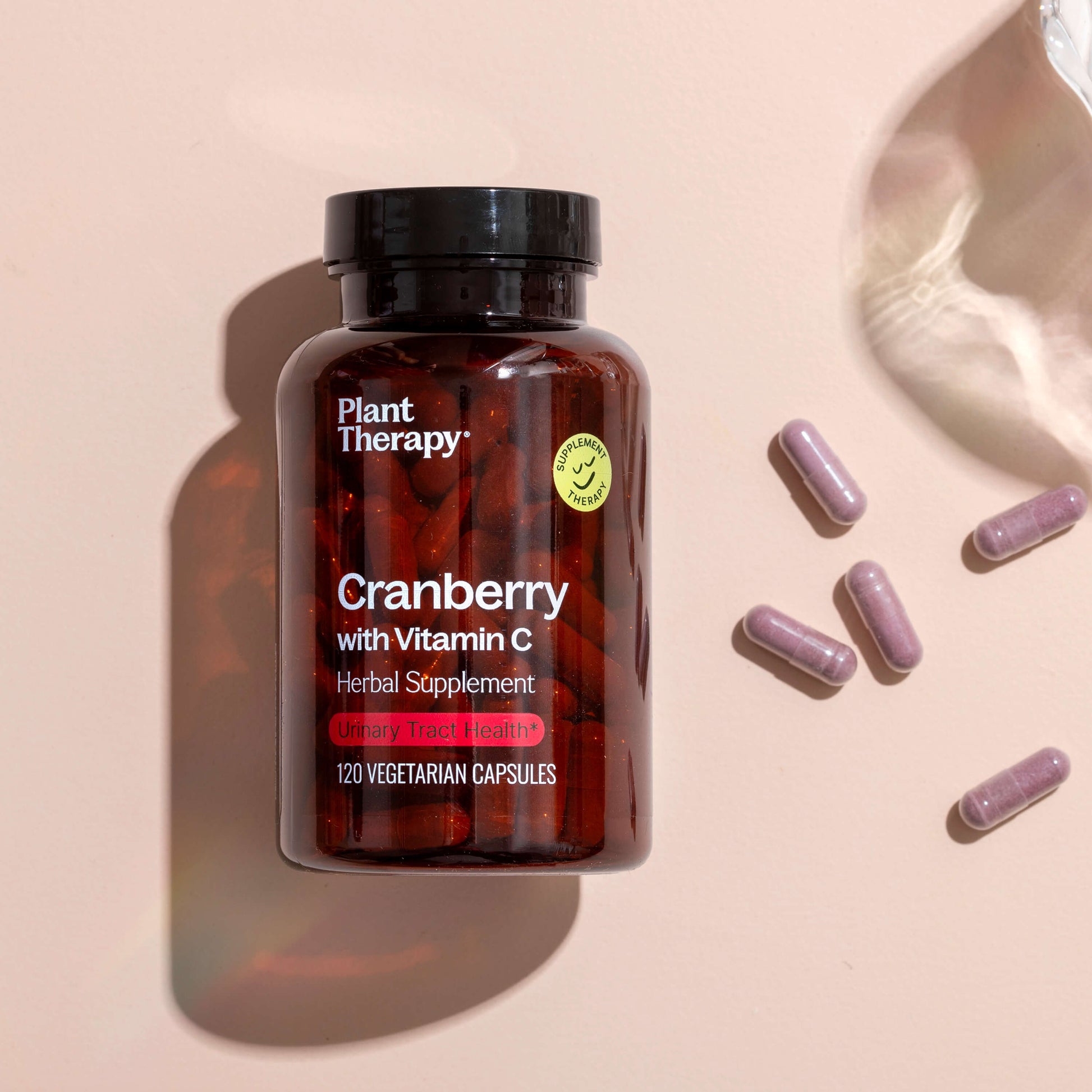 Cranberry with Vitamin C Herbal Supplement - 120 Capsules - EcoStuff